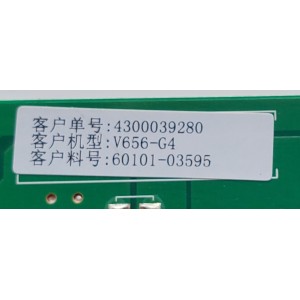 LED DRIVER PARA TV VIZIO / NUMERO DE PARTE 60101-03595 / PW.LD172W1.671 / 4300039280 / A19100821-0A03284 / HV650QUB-N90 / MODELOS V656-G4 / V655-H9